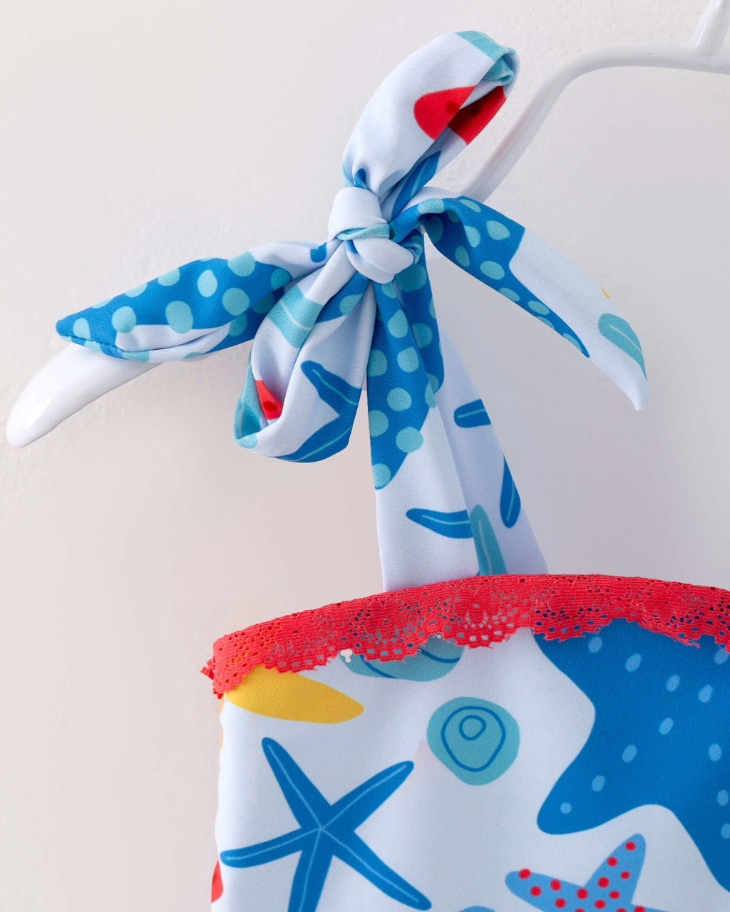 Girl Blue Starfish One Piece Swimsuit