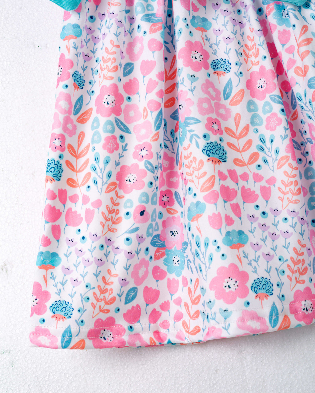 Floral Little Train Bunny Egg Carrot Ruffle Smocked Girl Dress