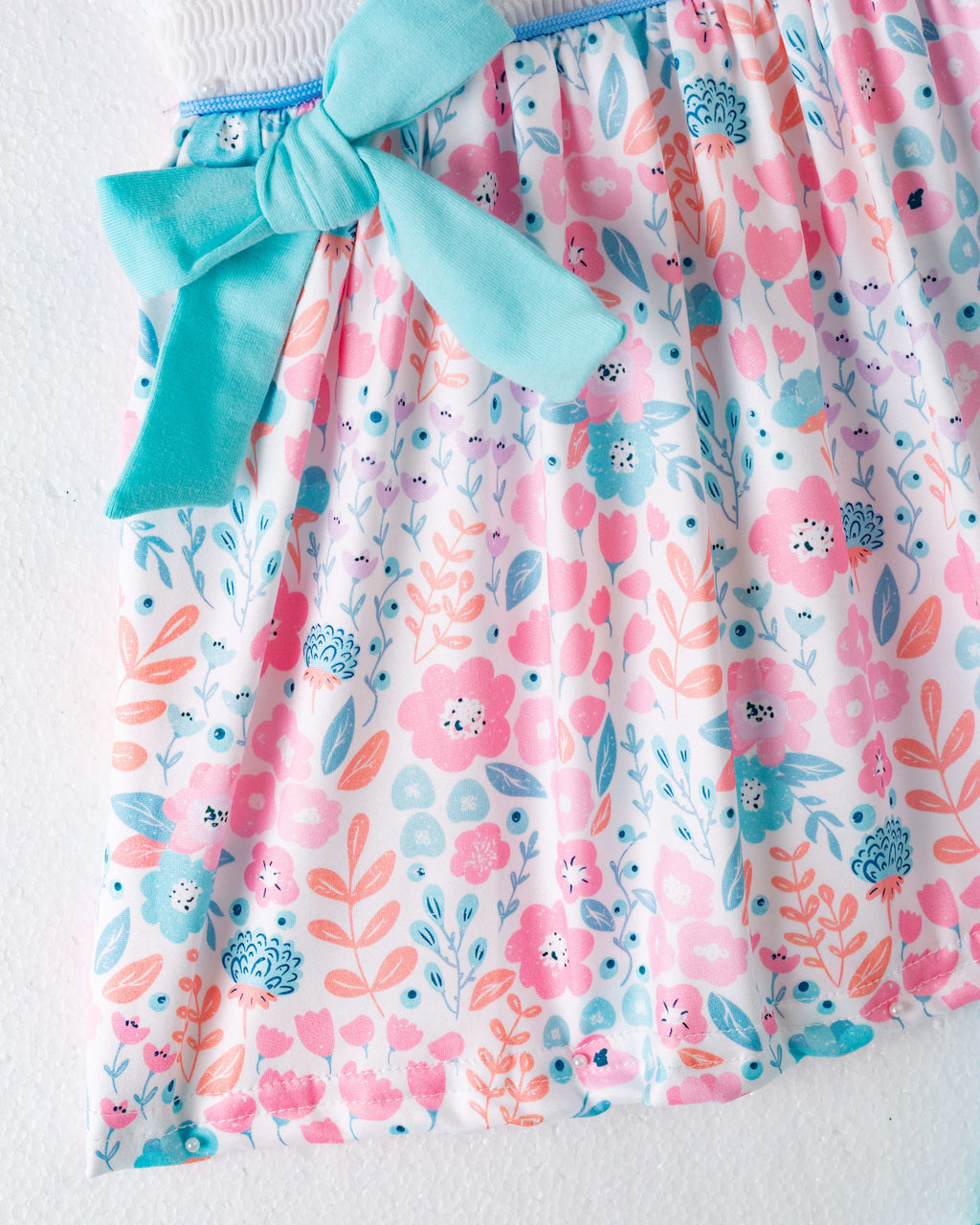 Floral Little Train Bunny Egg Carrot Ruffle Smocked Girl Short Set