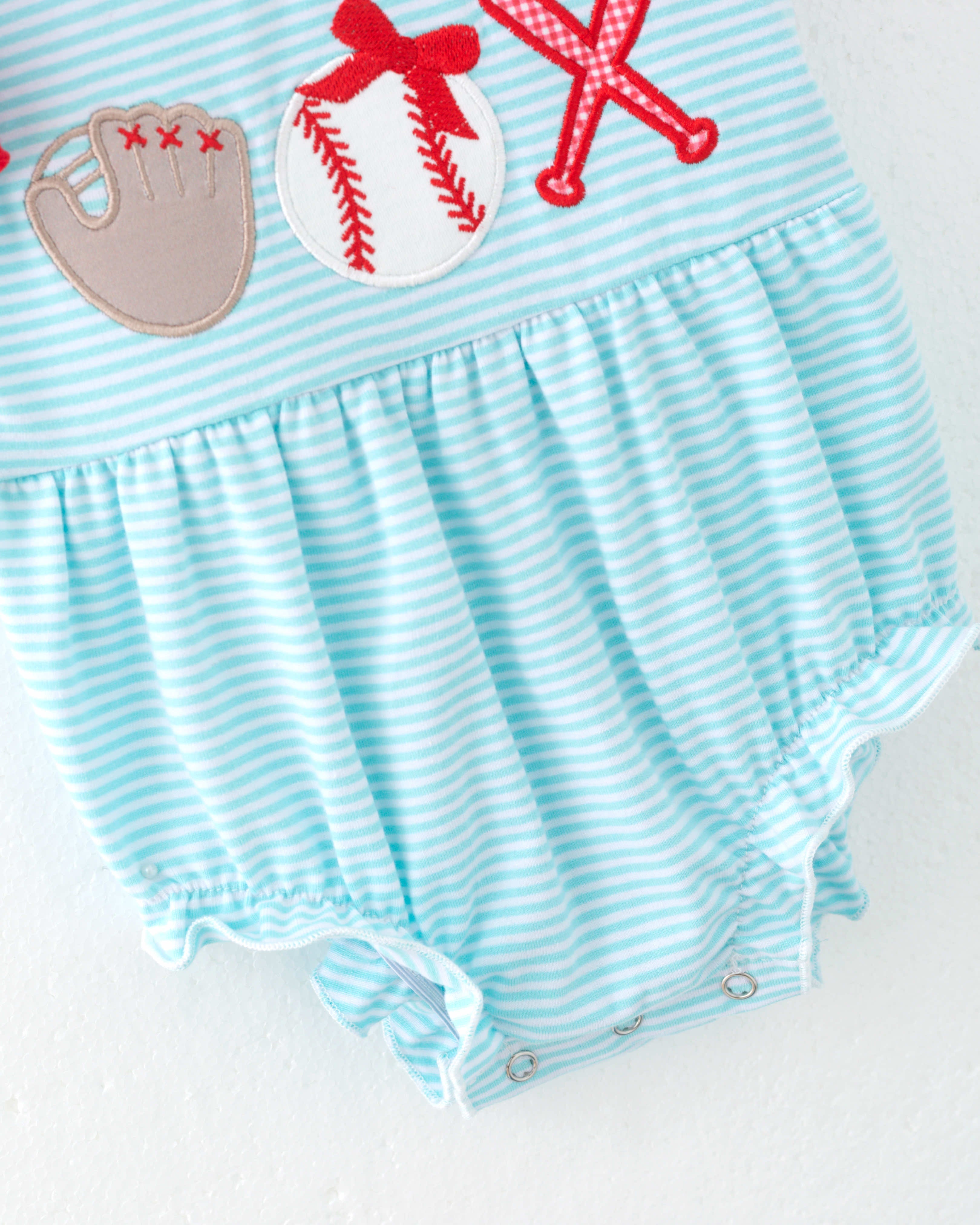 Baseball Ruffle Baby Girl Romper Jumpsuit