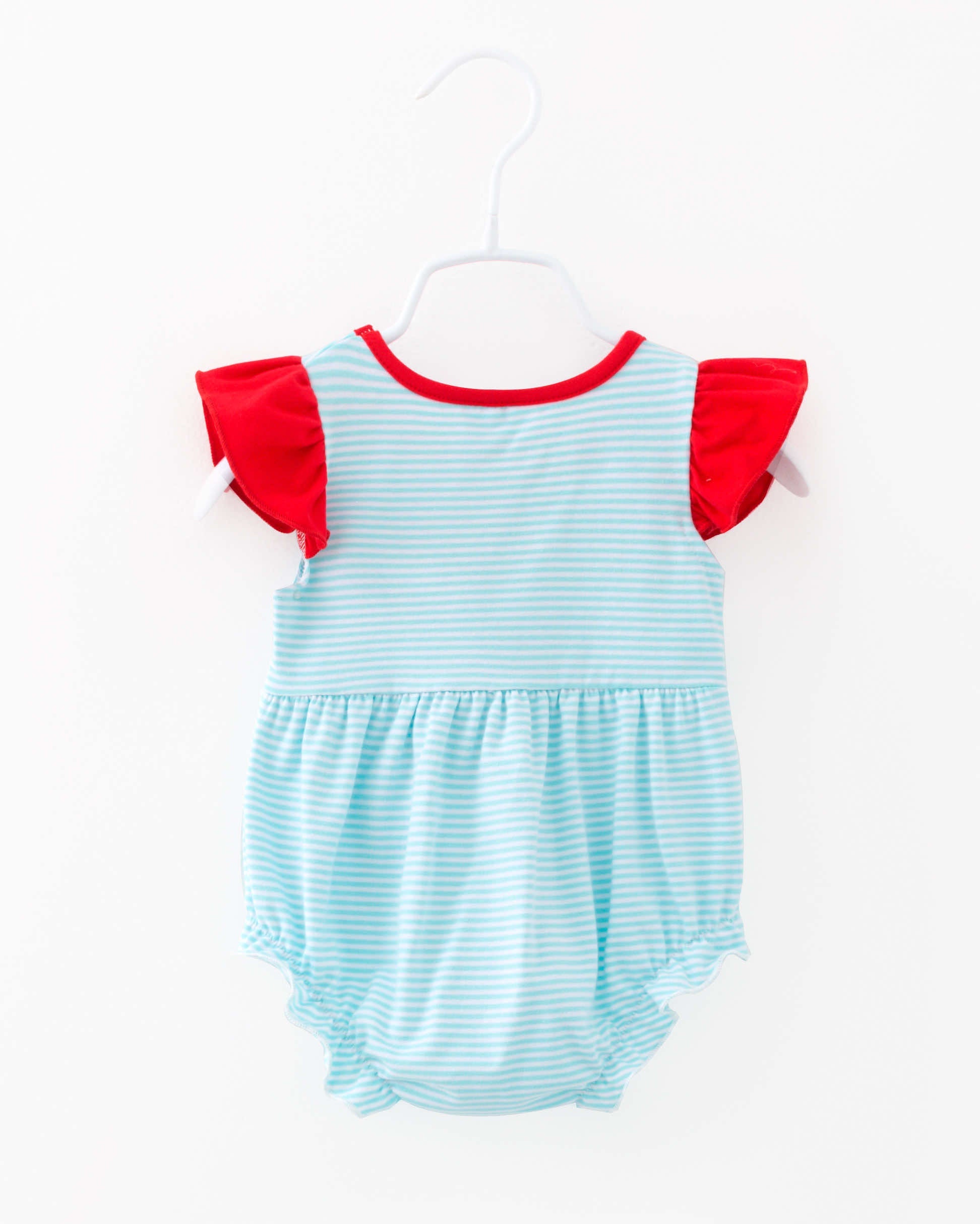 Baseball Ruffle Baby Girl Romper Jumpsuit