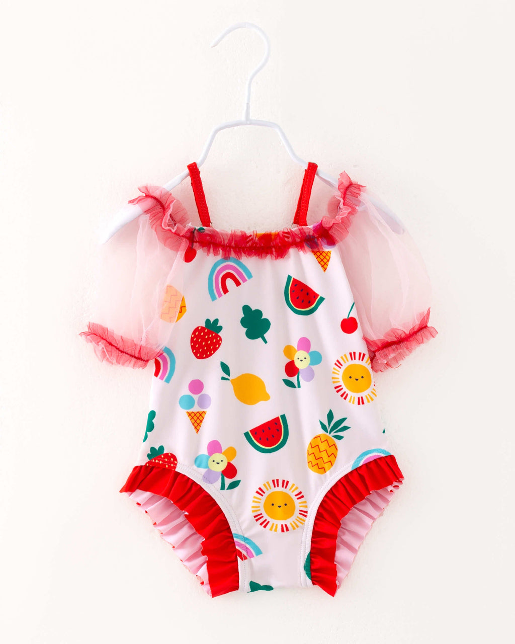 Fruits Ruffle Girl One Piece Swimsuit