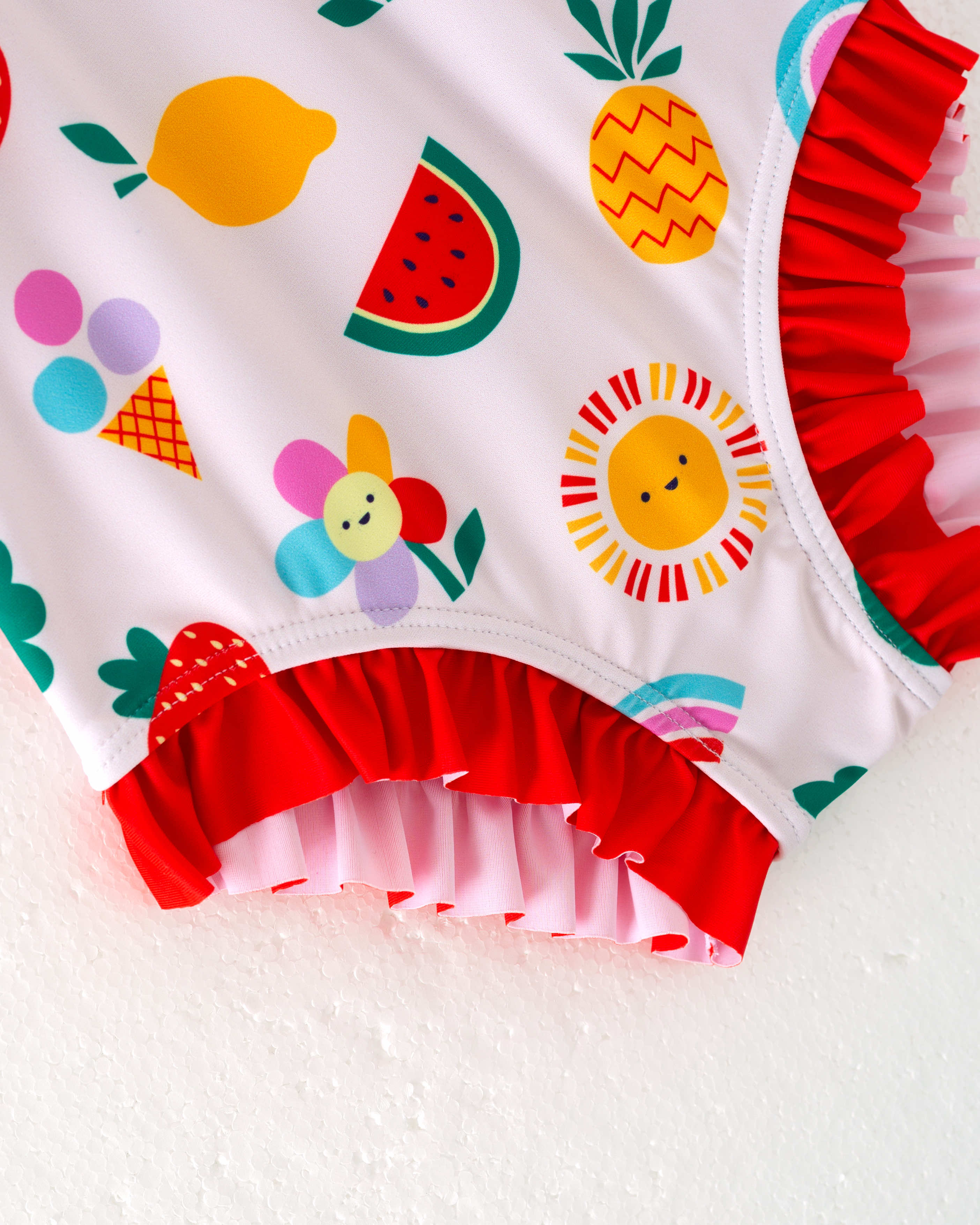 Fruits Ruffle Girl One Piece Swimsuit