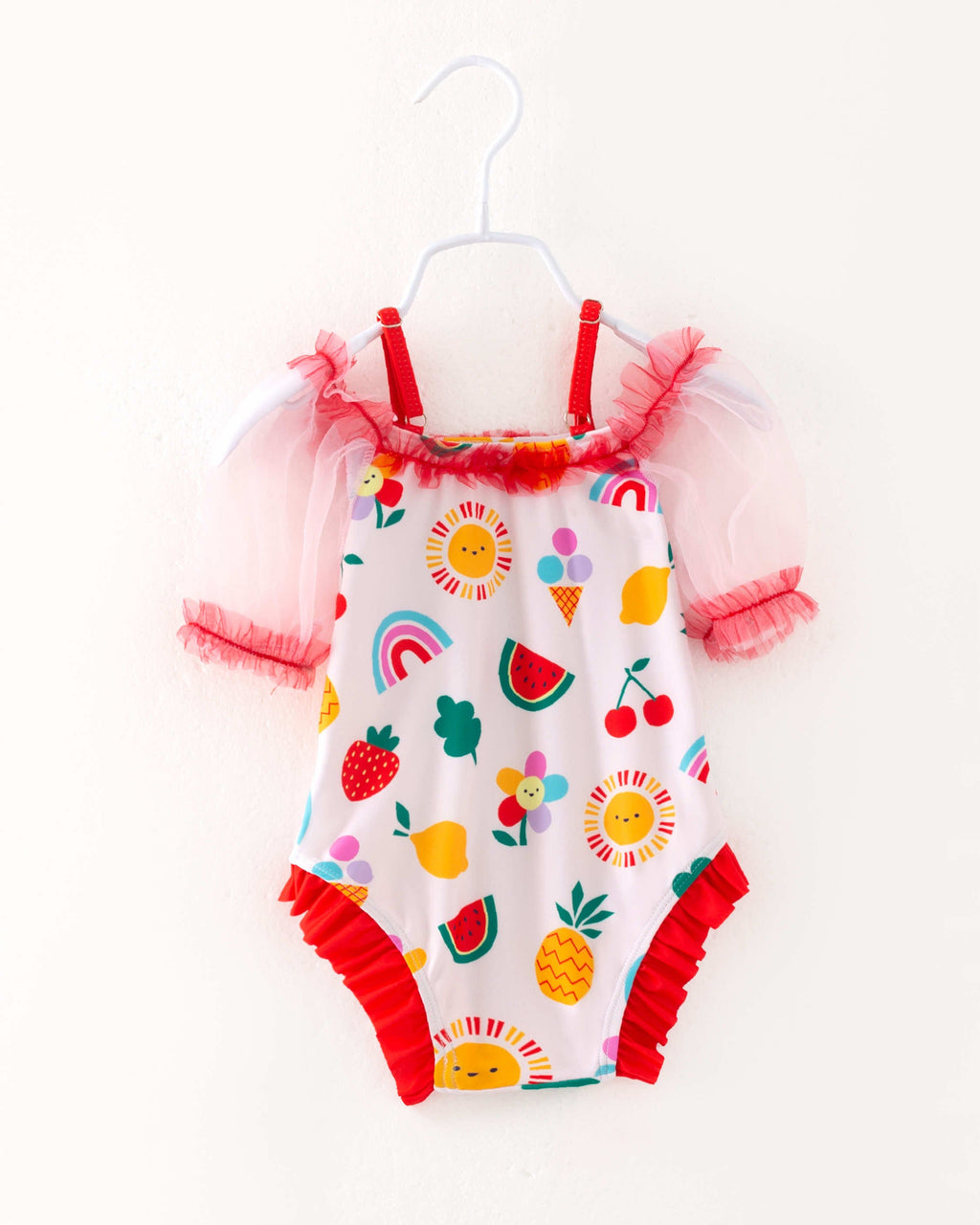 Fruits Ruffle Girl One Piece Swimsuit