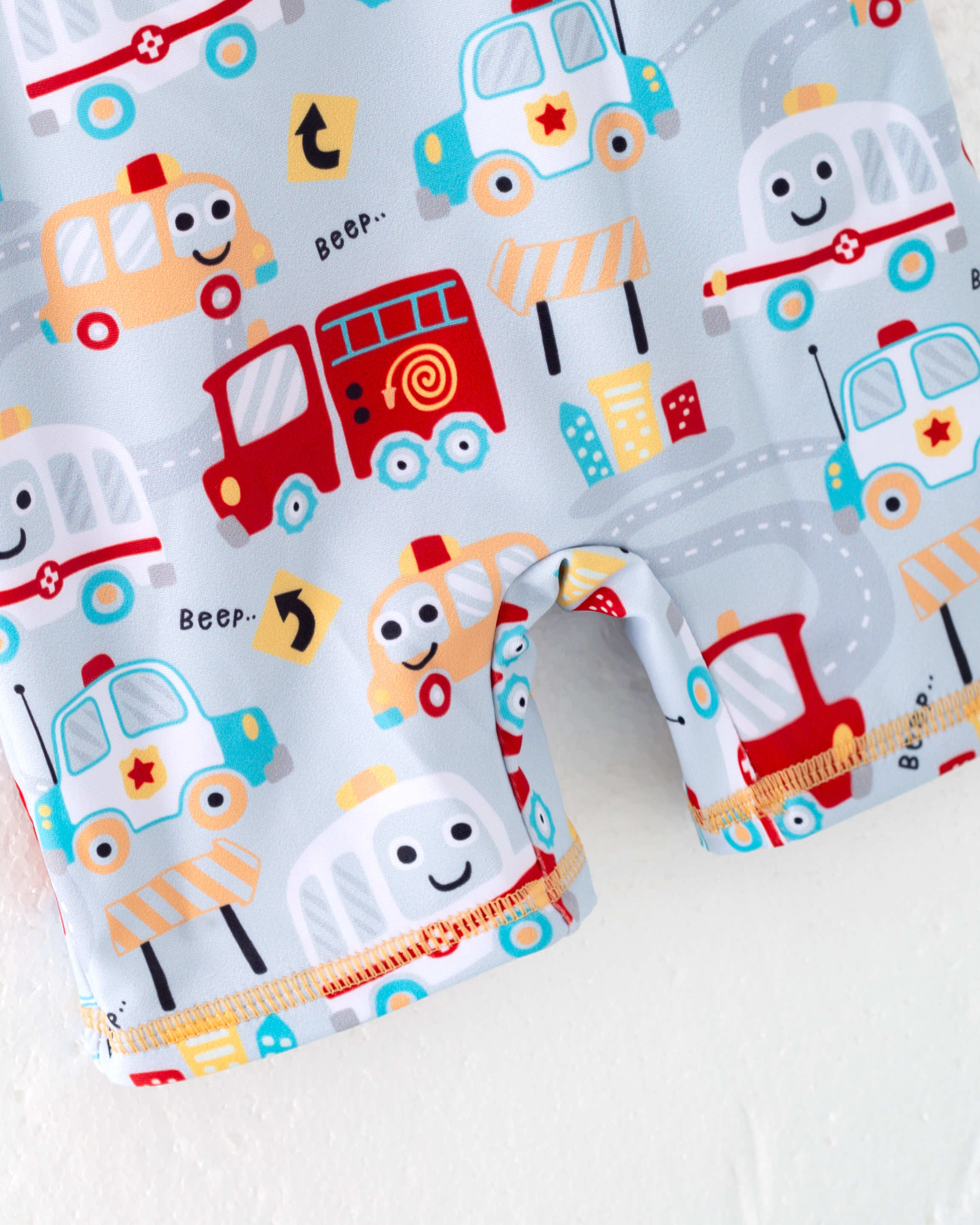 Toddler Baby Car Beep Boy One Piece Swimsuit