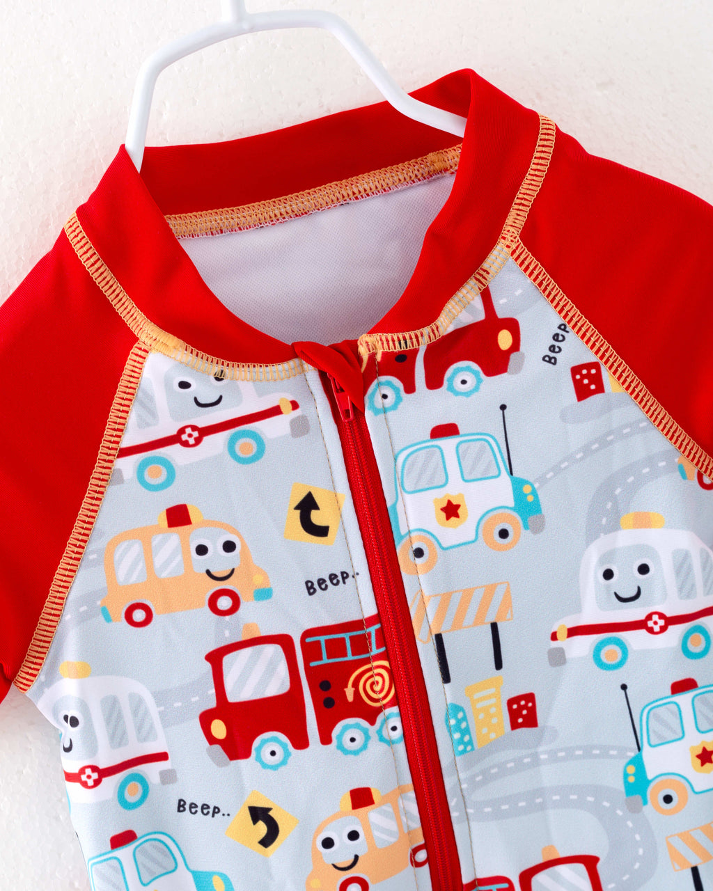 Toddler Baby Car Beep Boy One Piece Swimsuit