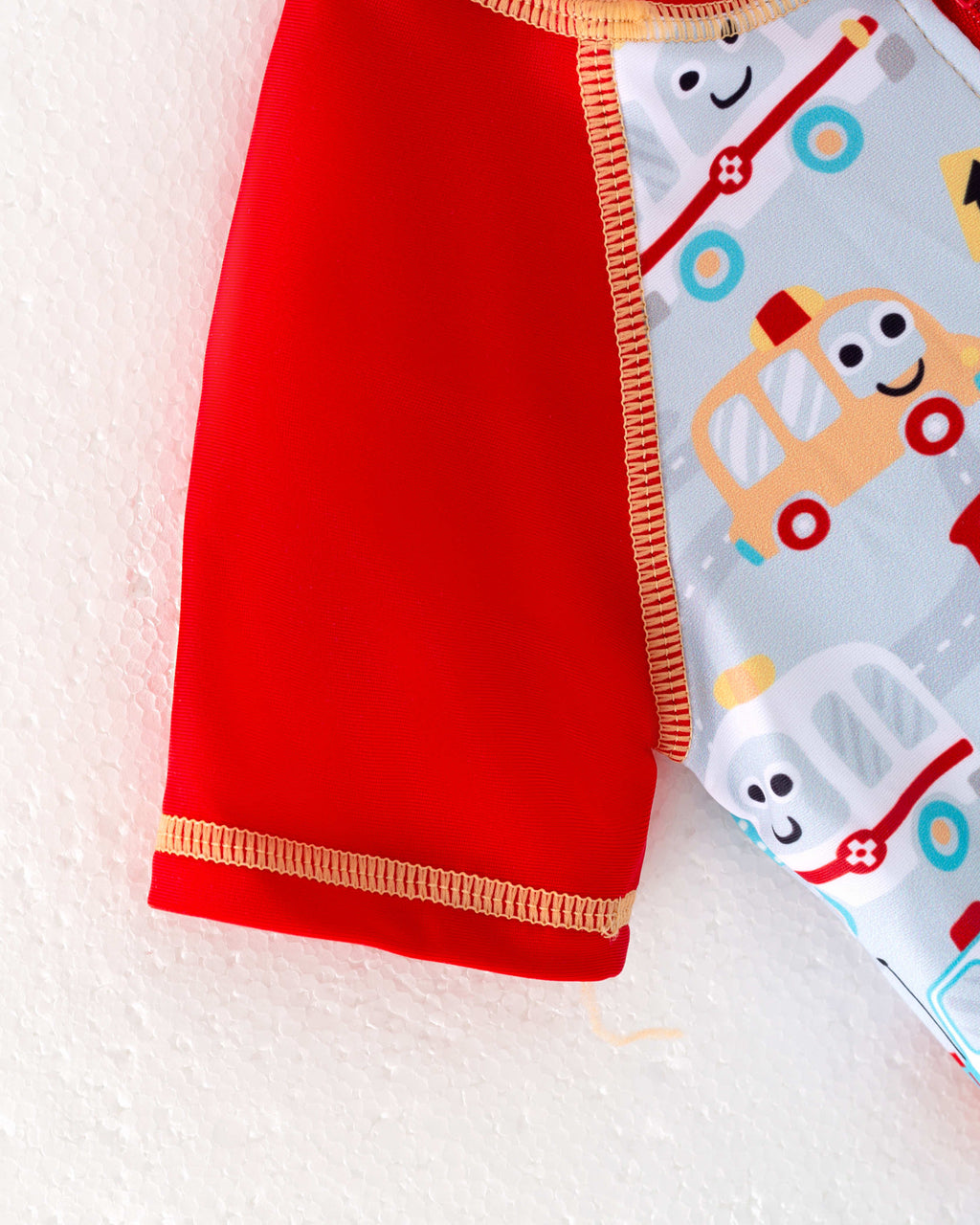 Toddler Baby Car Beep Boy One Piece Swimsuit