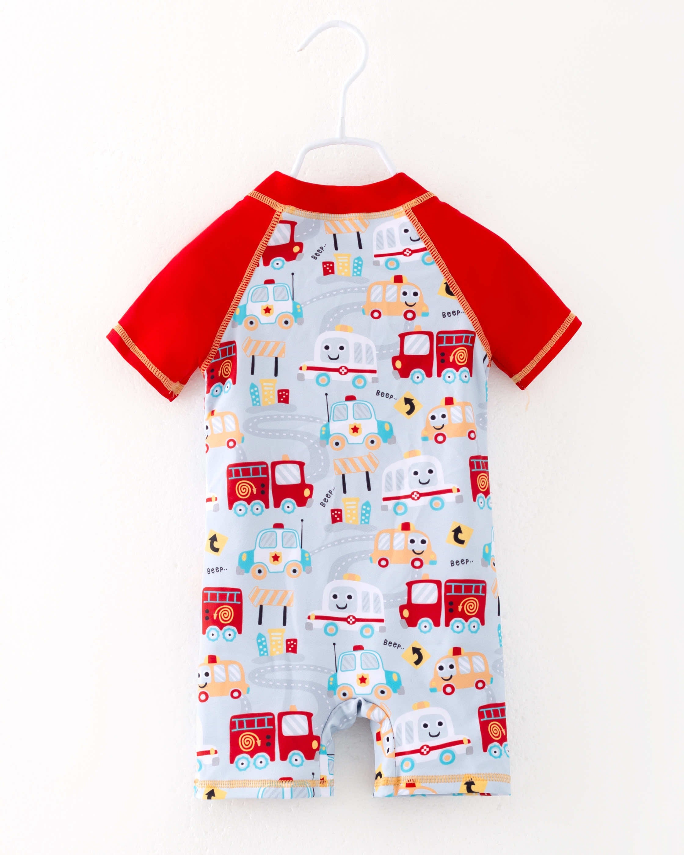 Toddler Baby Car Beep Boy One Piece Swimsuit