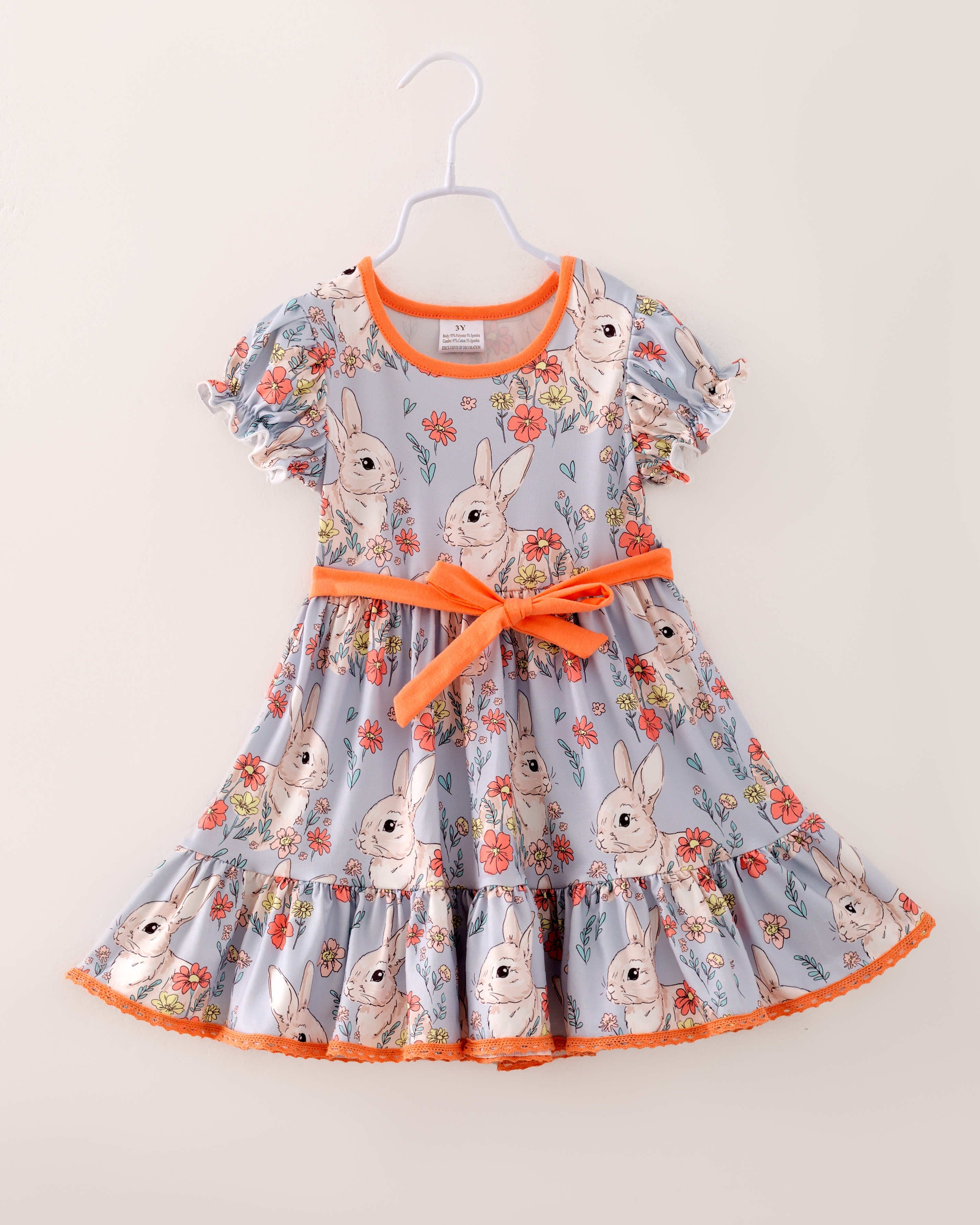 Easter Bunny Ruffle Girl Dress