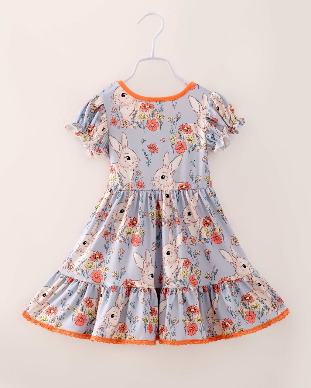 Easter Bunny Ruffle Girl Dress