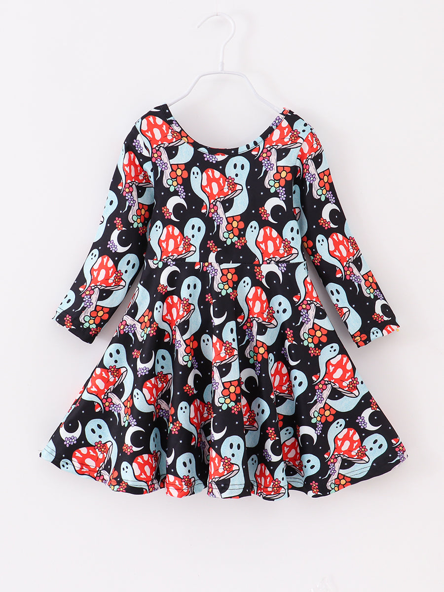 Halloween Ghost Mushroom Girl Dress