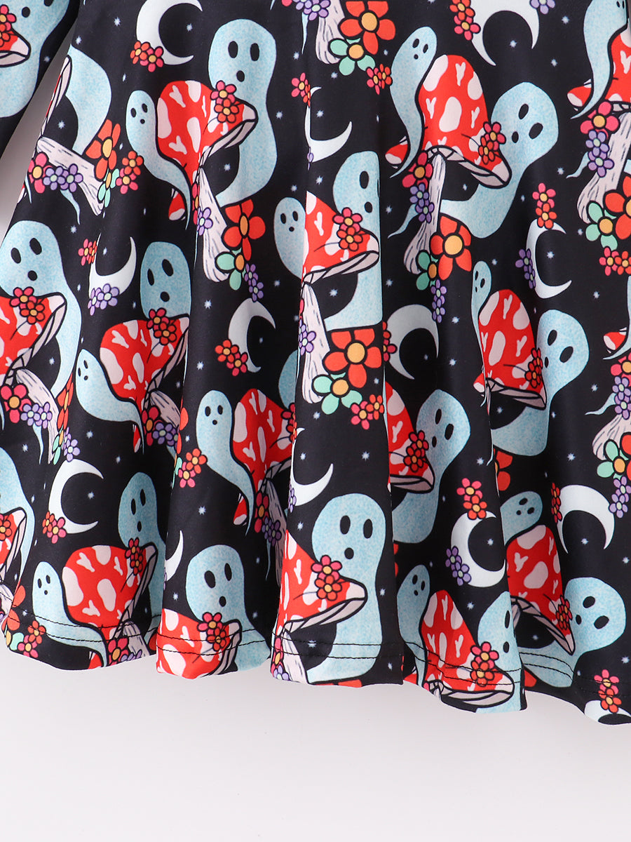 Halloween Ghost Mushroom Girl Dress