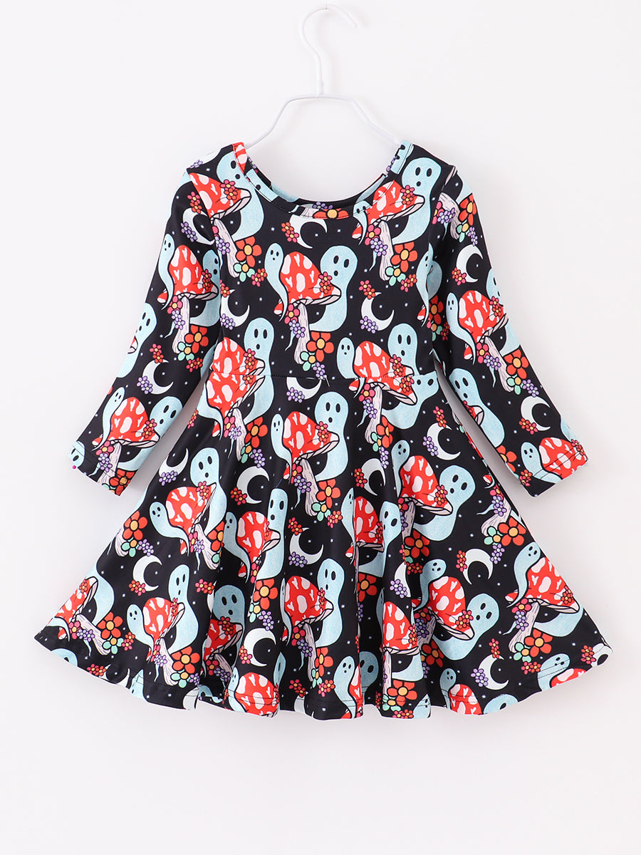 Halloween Ghost Mushroom Girl Dress